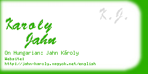 karoly jahn business card